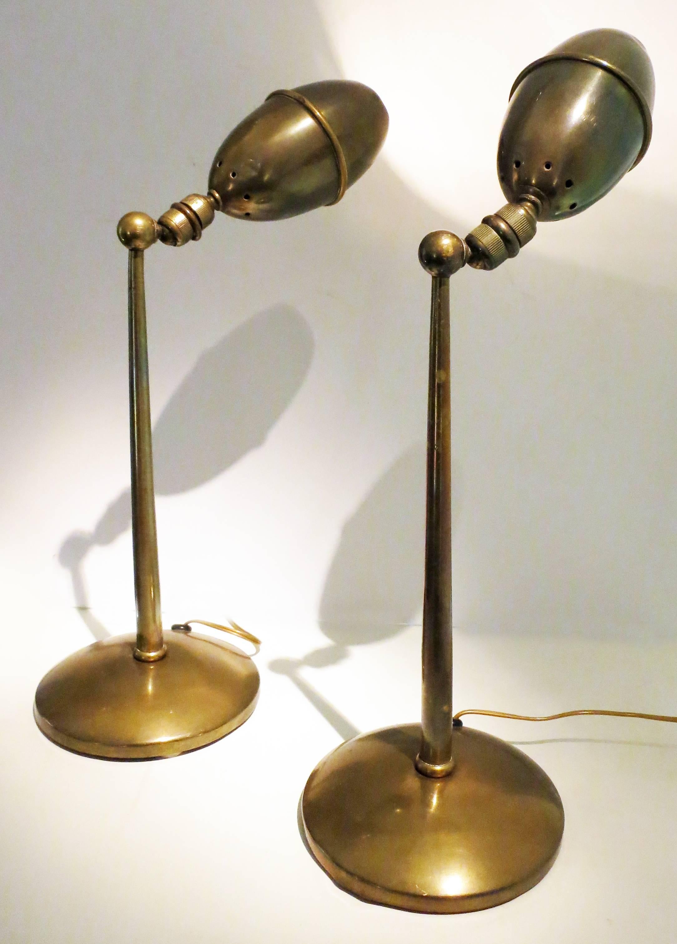 Pair of Table Lamps Oscar Torlasco Style, 1950s In Good Condition For Sale In Toulouse, FR