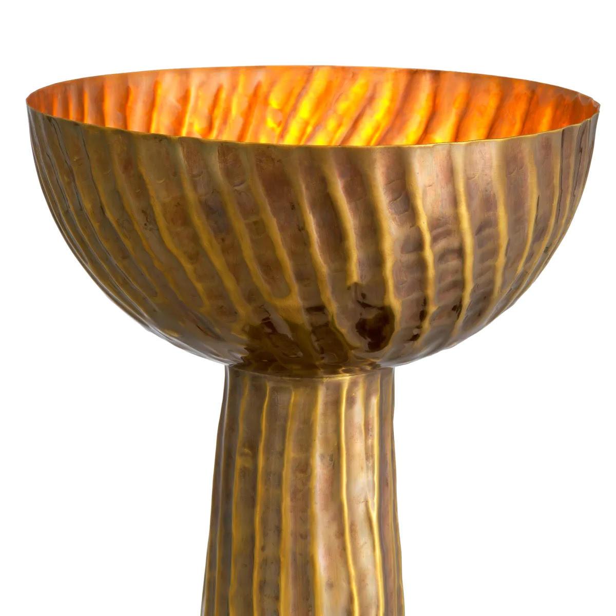 Pair of Table Lamps, Patinated Brass, Black Granite Base. In New Condition For Sale In Saint-Ouen, FR