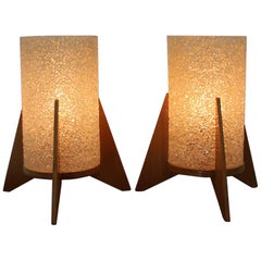 Pair of  Table Lamps, Rockets, 1970s