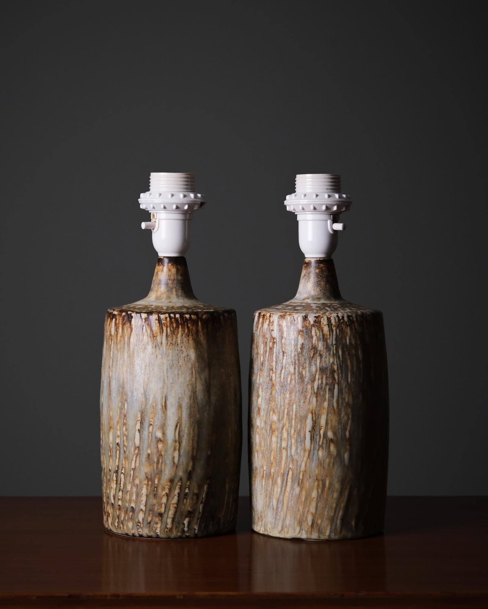 Pair of table lamps “Rubus”, Gunnar Nylund, Rörstrand, Sweden, 1940s im Angebot 2