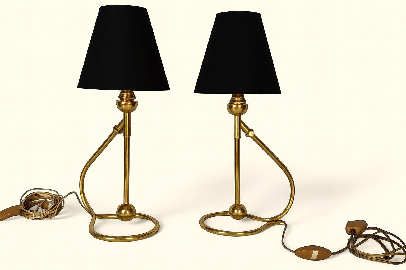 Milieu du XXe siècle Pair of Table Lamps / Sconces by Kaare Klint (1888-1954), 1950s. en vente