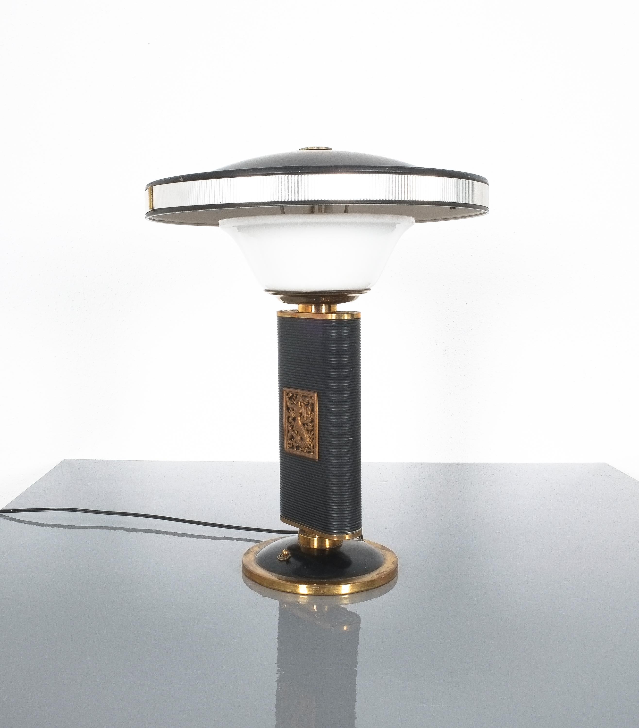 Pair of Table Lamps 'Sirène' by Eileen Gray for Jumo, Midcentury In Good Condition In Vienna, AT