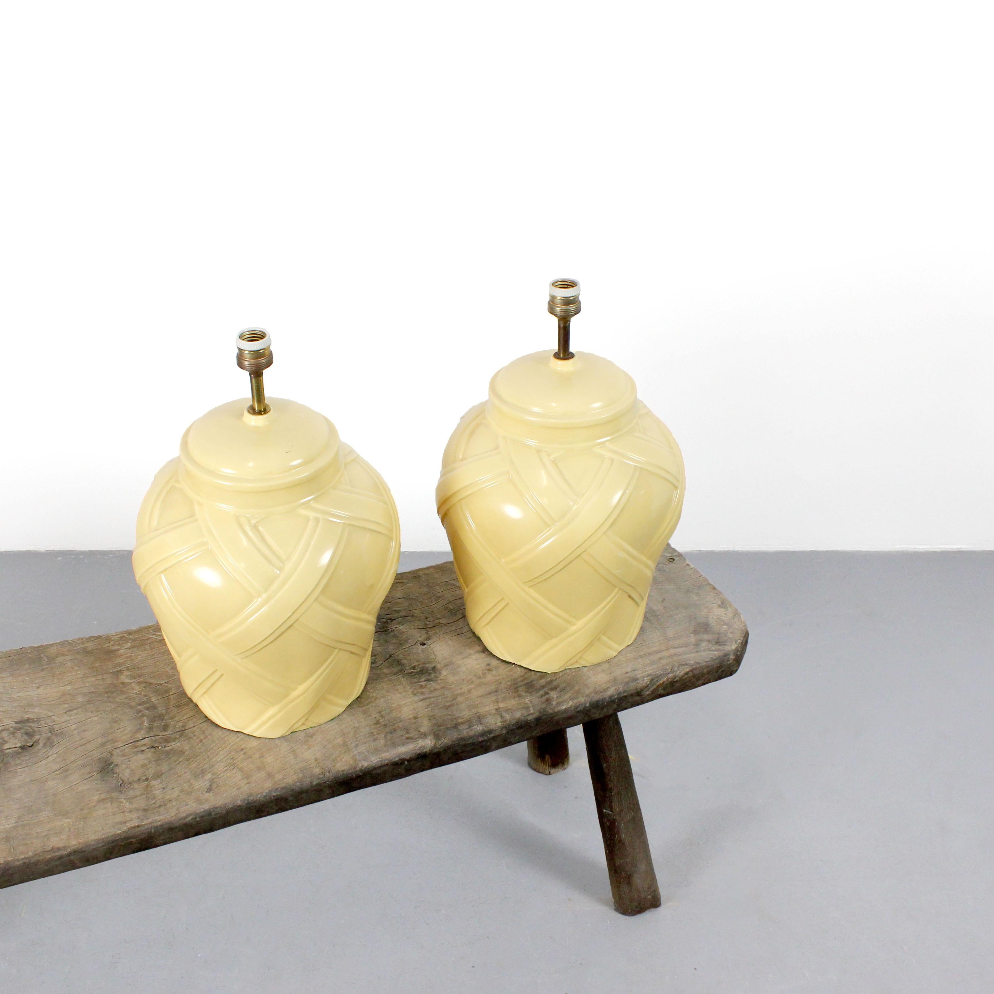 Paire de lampes de table A.I.C. Espagne - c. 1960 Bon état - En vente à Madrid, España