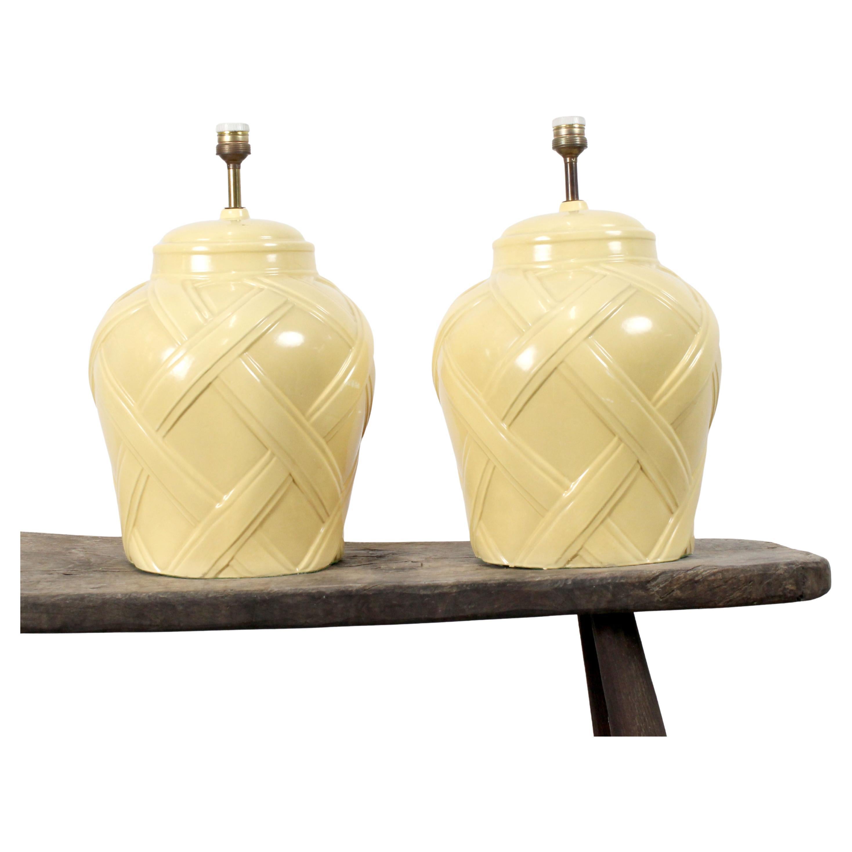 Paire de lampes de table A.I.C. Espagne - c. 1960 en vente