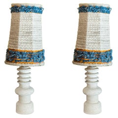 Pair of Table Lamps, Stone, circa 1950, France