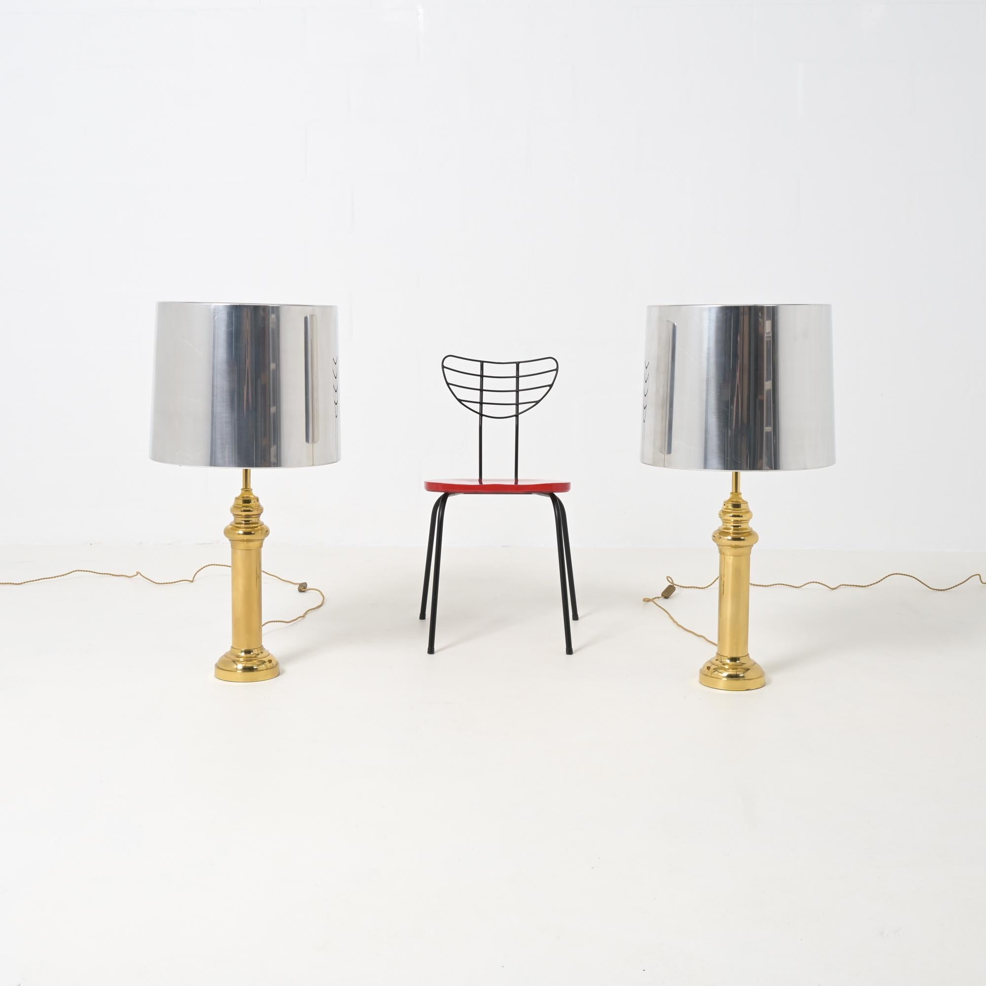 Paire de lampes de table style Maison Charles Bon état - En vente à Vlimmeren, BE