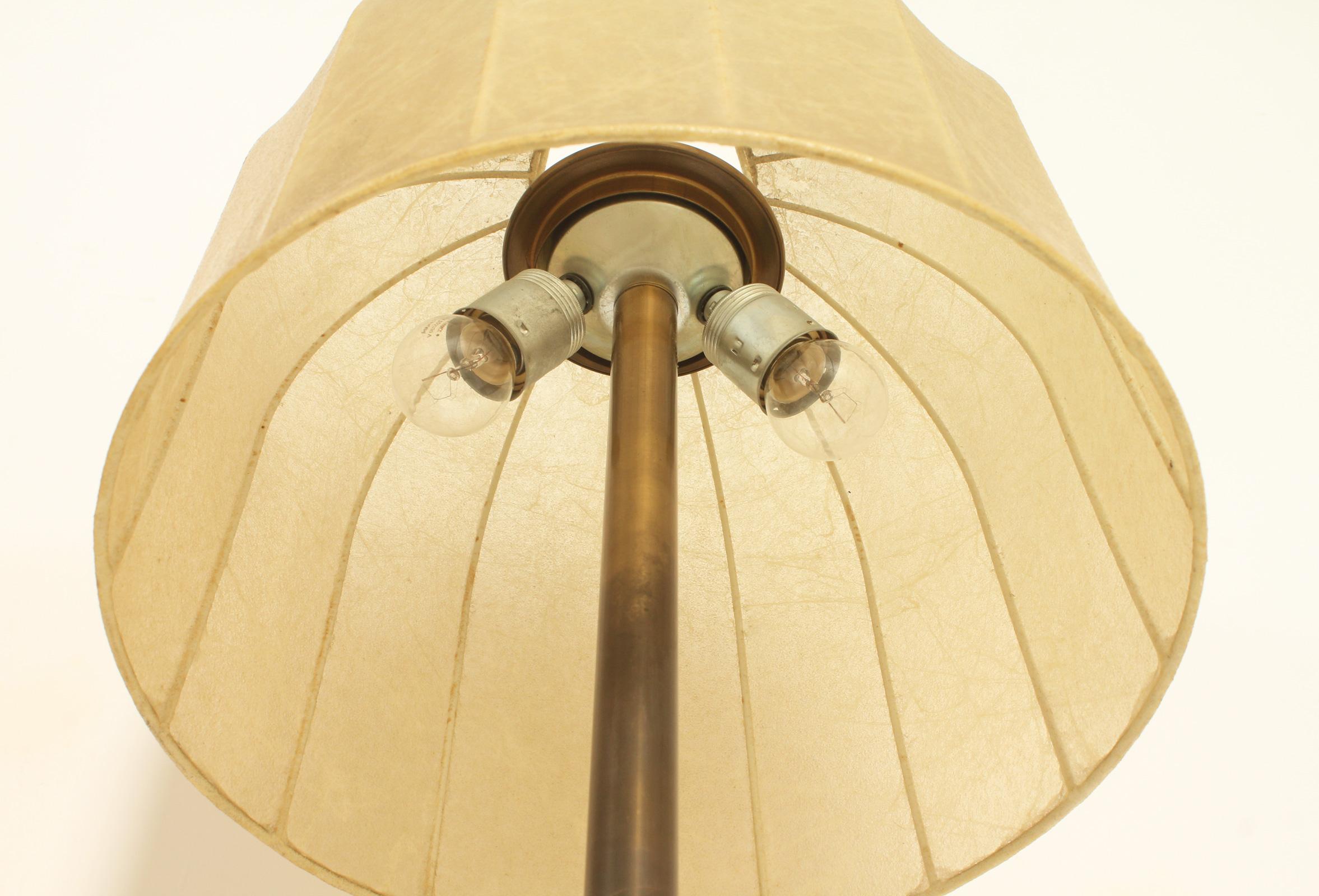 Pair of Table Lamps with Cocoon Shades from 1970's For Sale 1