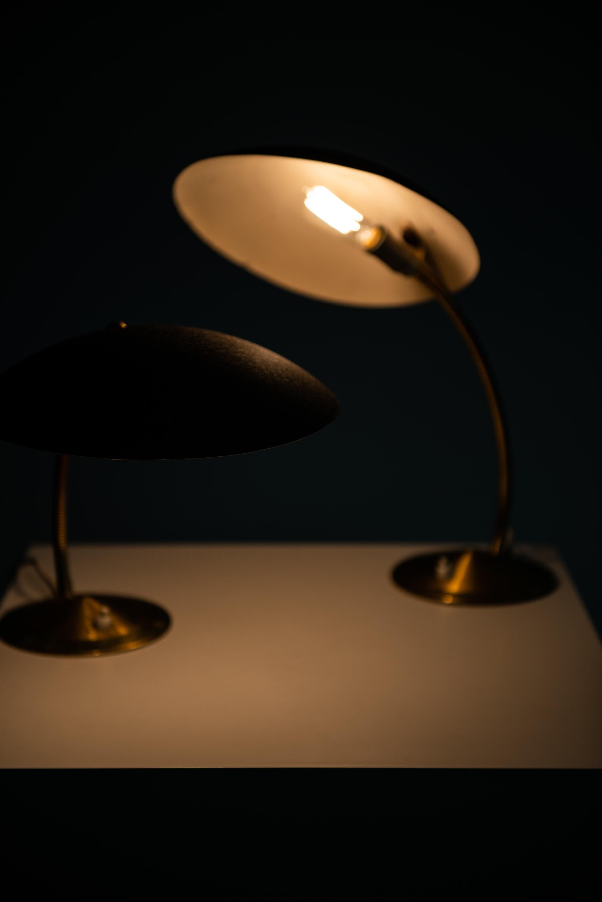 Pair of Table Lamps with Flexible Arms Produced in Germany In Good Condition In Limhamn, Skåne län