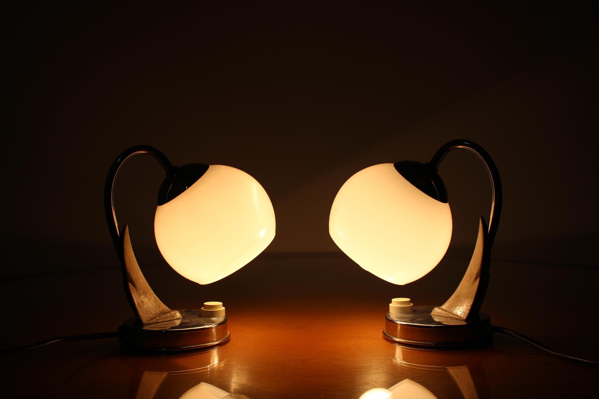 Mid-20th Century Pair of Table Lamps/Zukov, 1950s