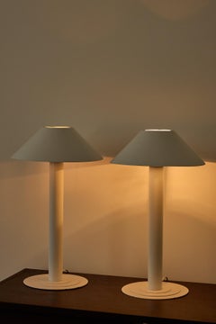 Coppia di lampade da tavolo disegnate da Bent Karlby per Lyfa, Danimarca, intorno al 1980