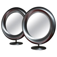 Ensemble de deux miroirs de table réglables par Missaglia, Italie, 1970