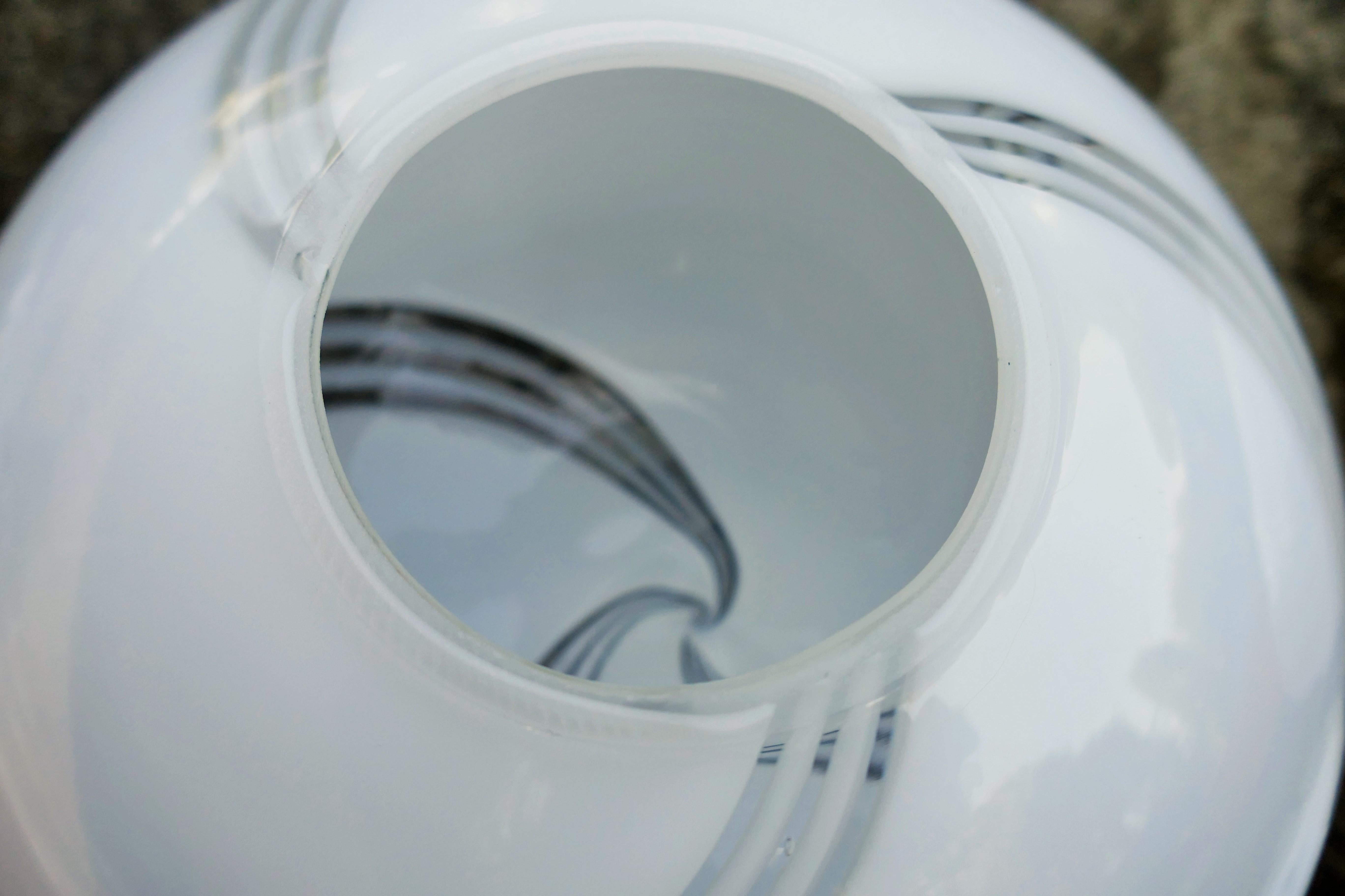 Par de lámparas de mesa o mesilla de noche de estilo Venini Murano espiral o vórtice en venta 6