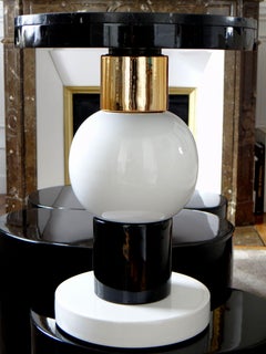 Pair of Table or Pedestal Table, Contemporary Creation on Ceramic, 2018
