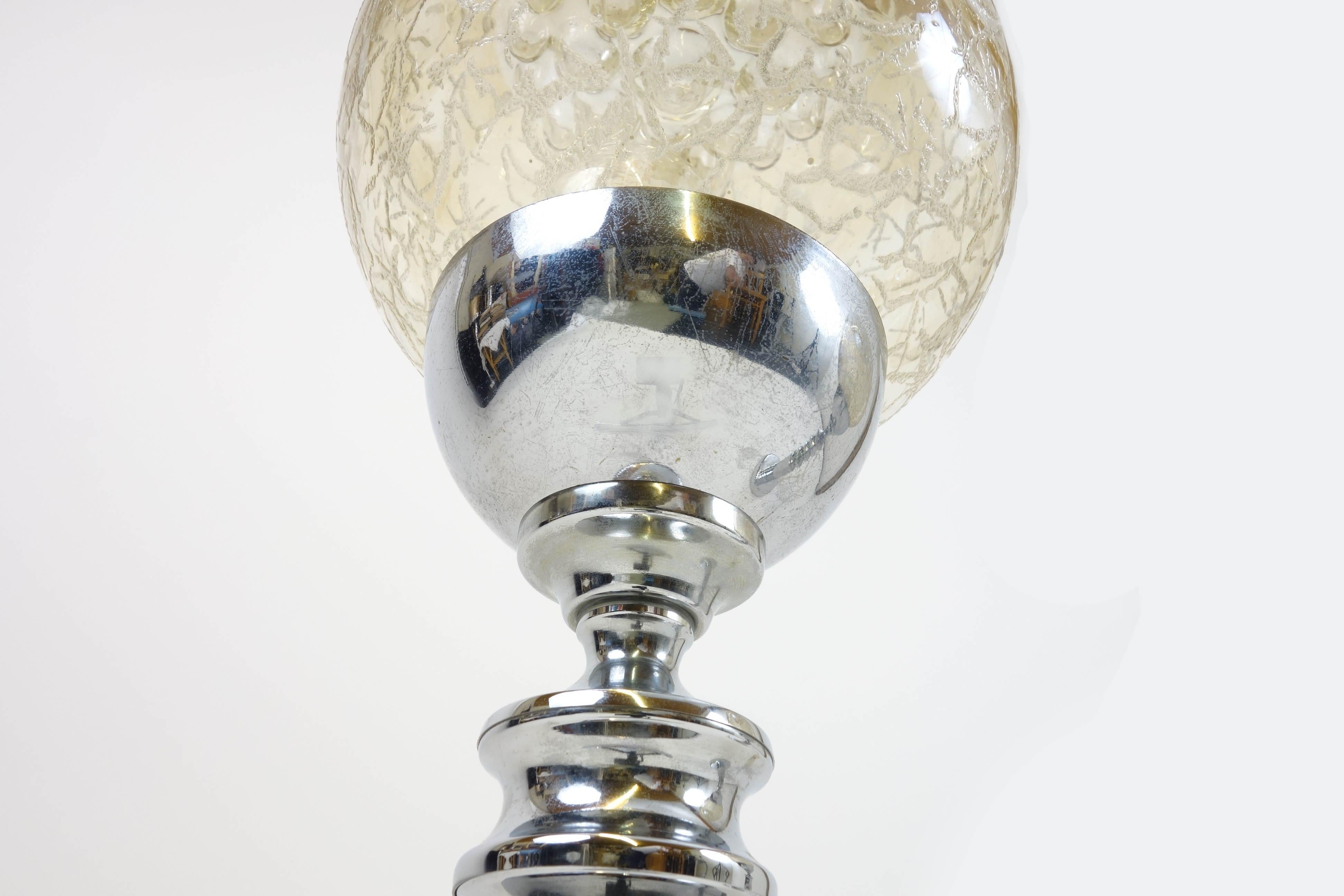 italien Paire de lampes de bureau attribuées à Barovier & Toso, Italie, 1970 en vente