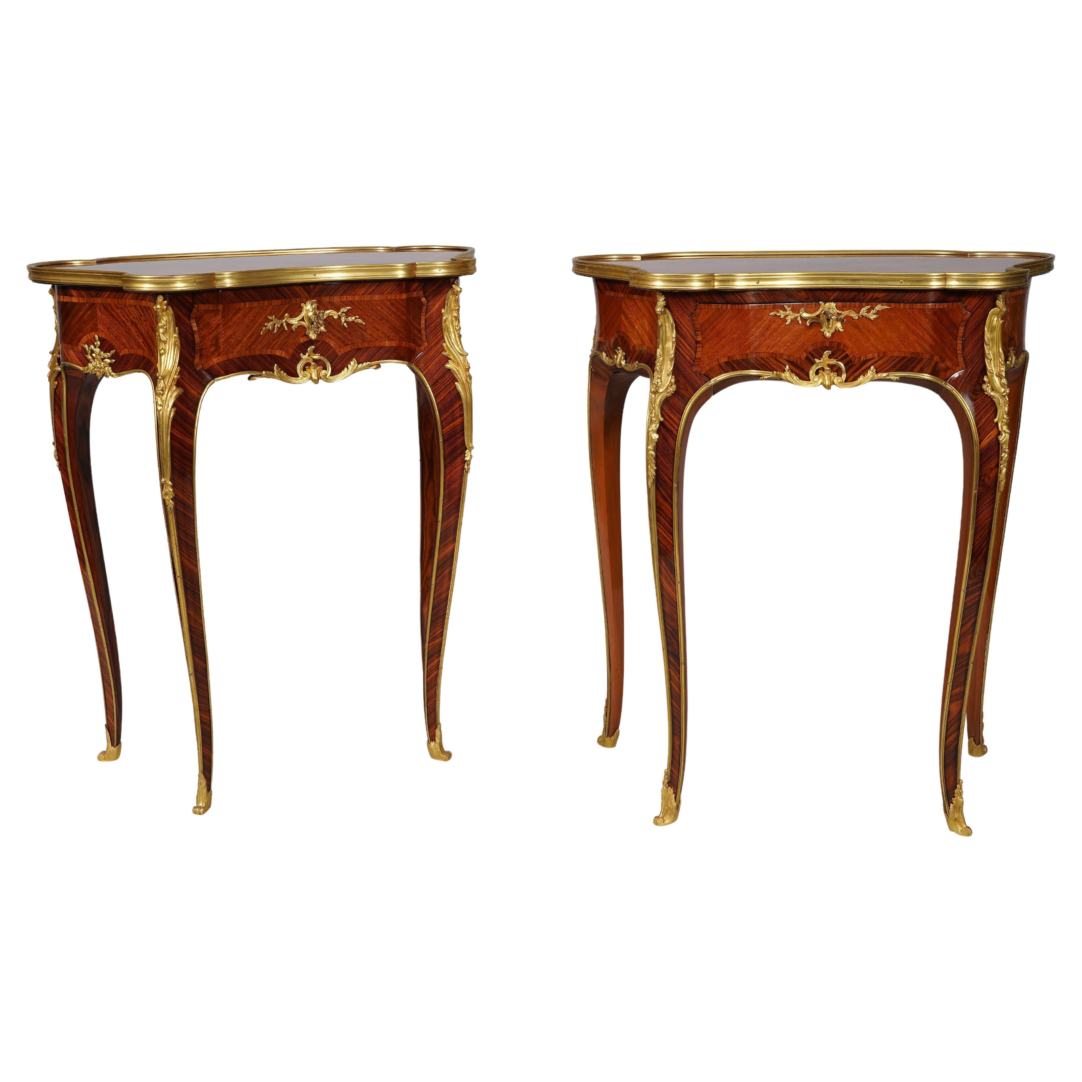 Paire de tables attribuées à J.-E. Zwiener, France, vers 1885
