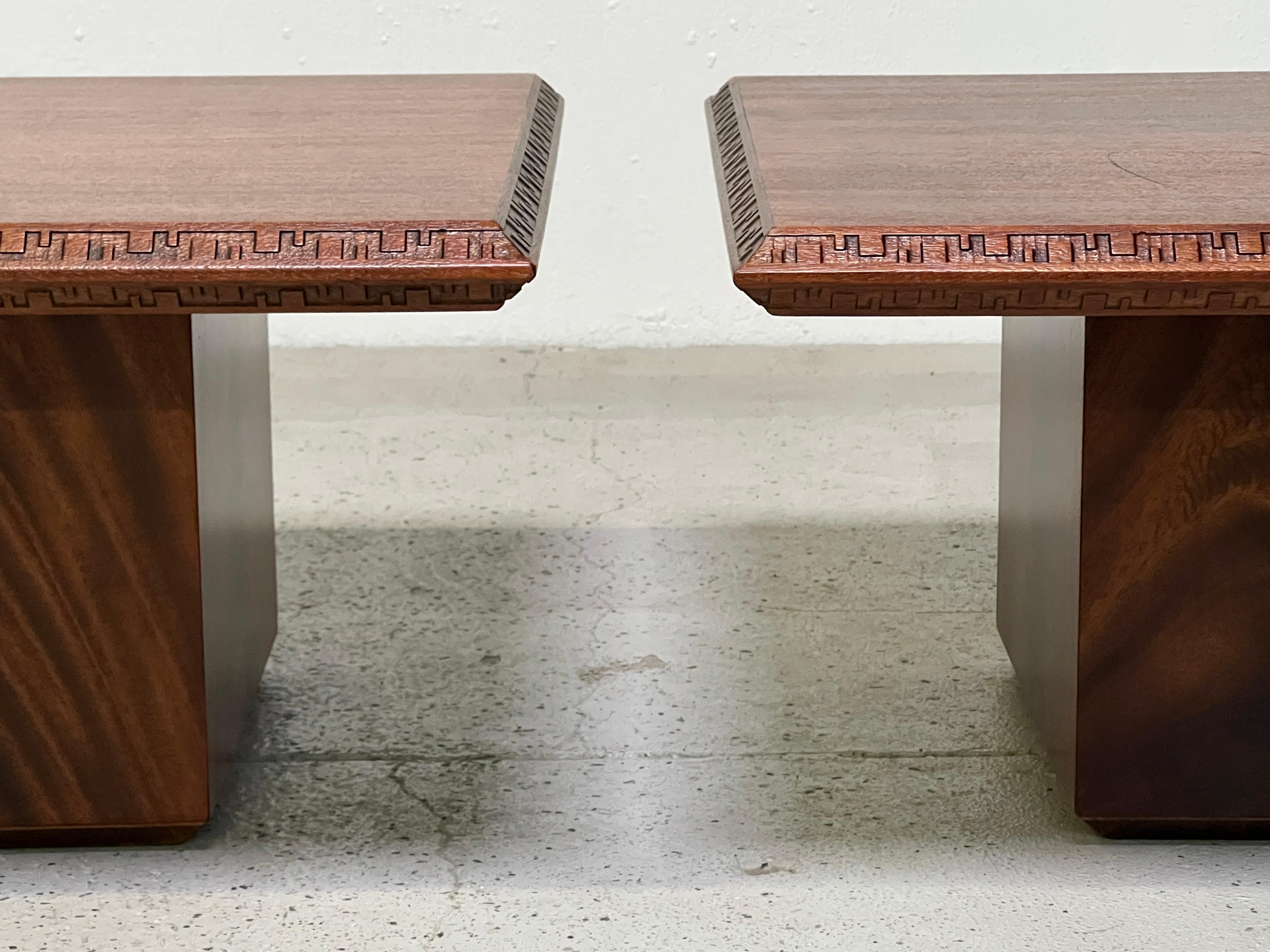 Ein Paar Tische von Frank Lloyd Wright für Henredon im Angebot 6