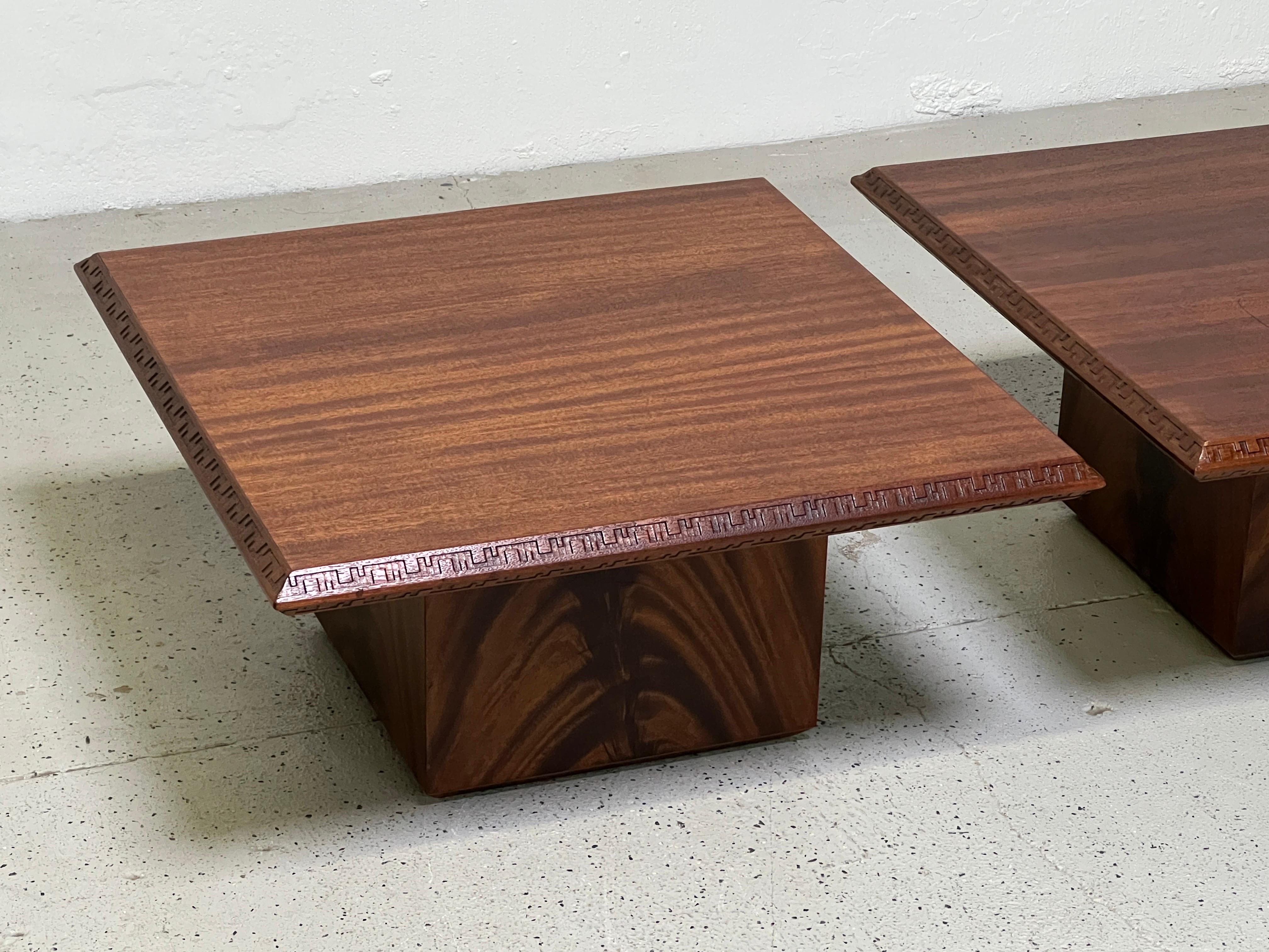 Ein Paar Tische von Frank Lloyd Wright für Henredon im Angebot 3