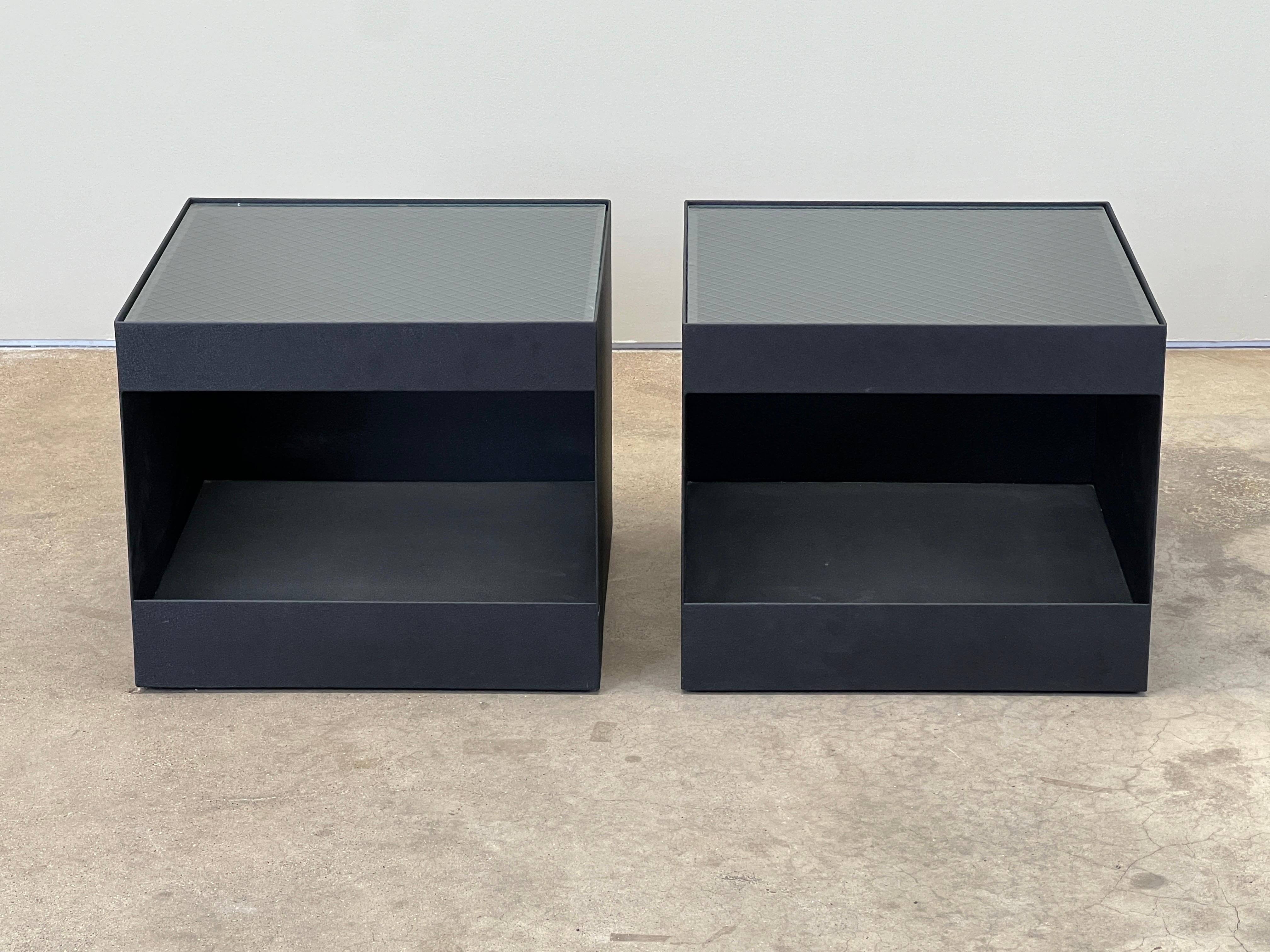 Steel Pair of Tables by Joe D'Urso for Knoll For Sale
