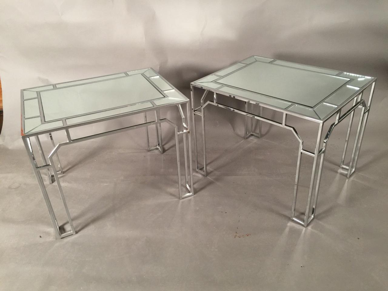 20th Century Pair of Tables in the Style of Milo Baughman