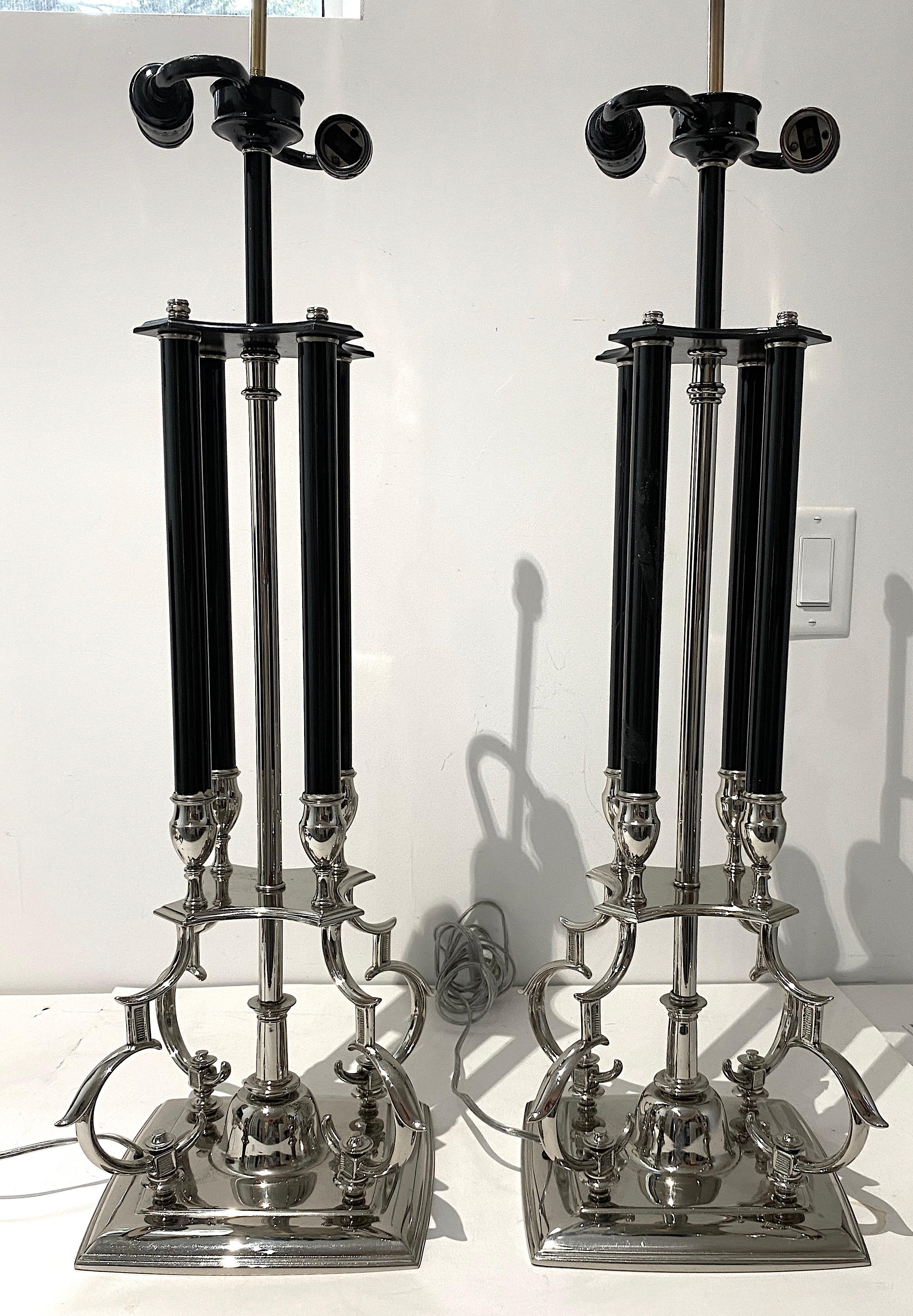 20th Century Pair of Stiffel Table Lamps Tommi Parzinger Style