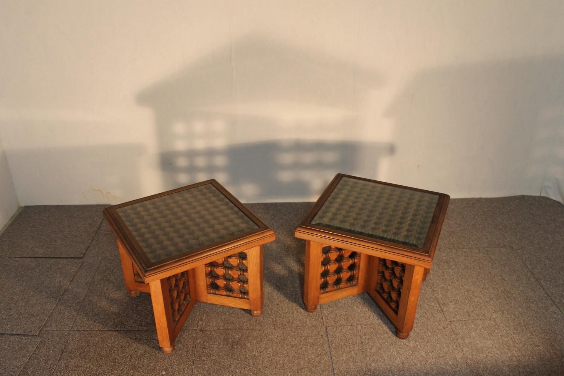 Pair of Tables, Rabié Fly, Morocco, 1970 For Sale 4
