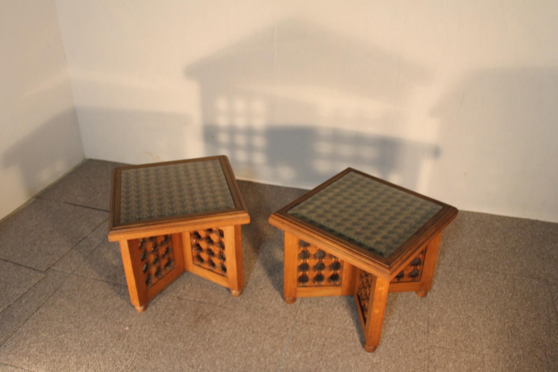 Pair of Tables, Rabié Fly, Morocco, 1970 For Sale 1