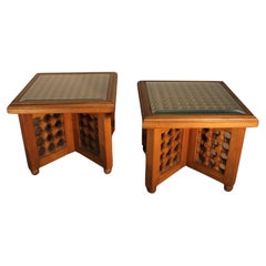 Vintage Pair of Tables, Rabié Fly, Morocco, 1970