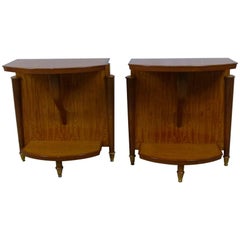 Pair of Tables or End of Sofa, in Ceylon Lemon Tree by Batistin Spade's