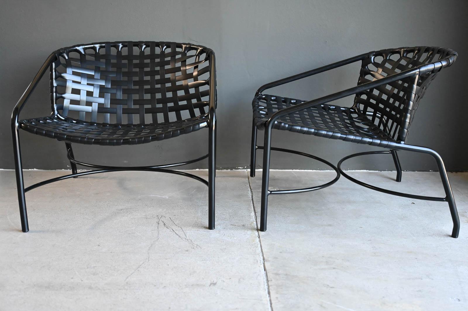 Pair of Tadao Inouye for Brown Jordan Kantan Lounge Chairs, ca. 1960 In Excellent Condition In Costa Mesa, CA