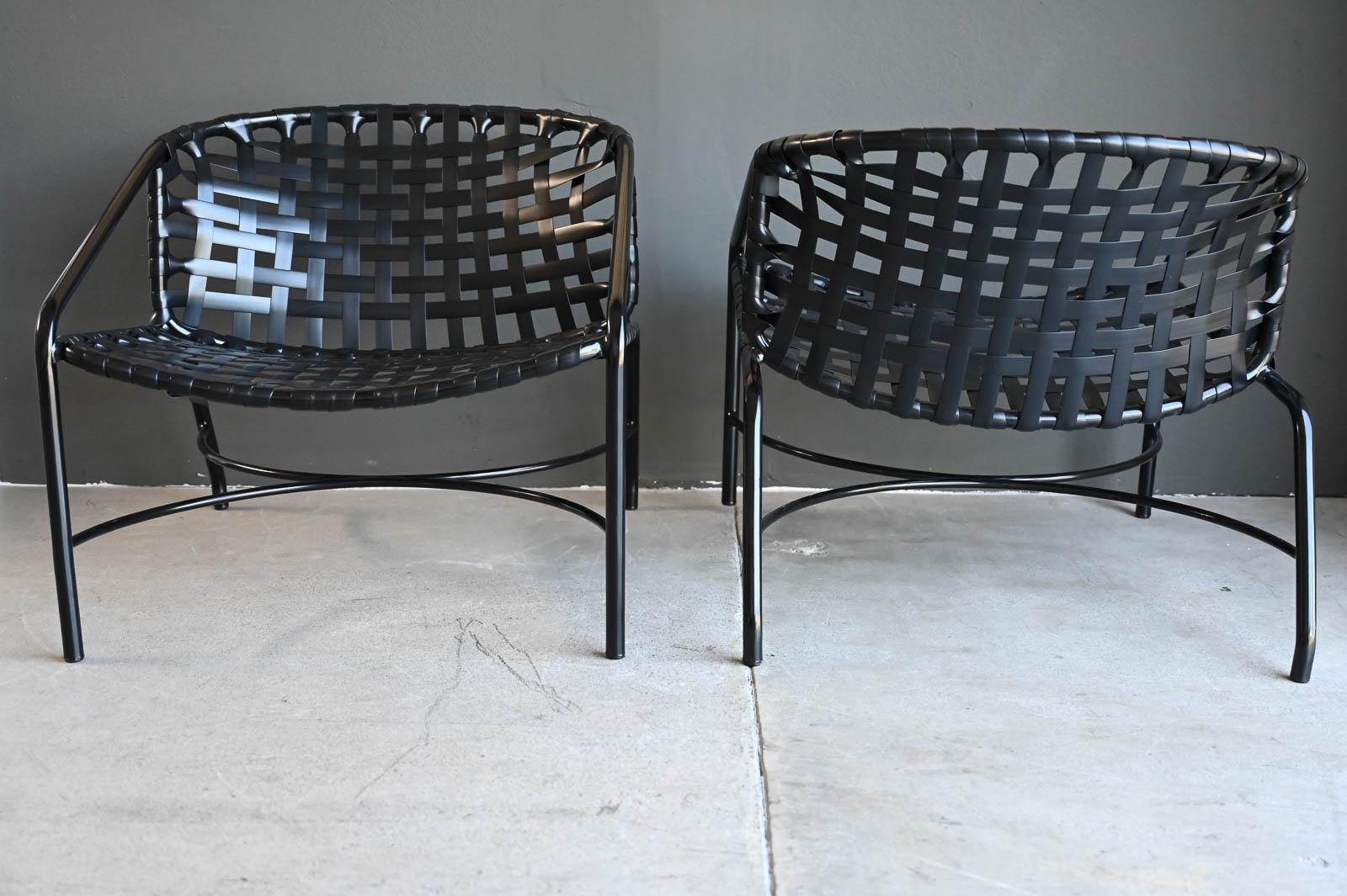 Milieu du XXe siècle Paire de fauteuils de salon Tadao Inouye pour Brown Jordan Kantan, vers 1960 en vente