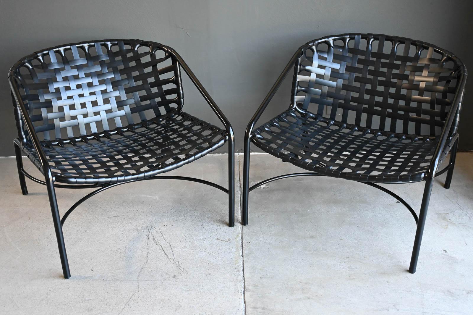 Aluminium Paire de fauteuils de salon Tadao Inouye pour Brown Jordan Kantan, vers 1960 en vente