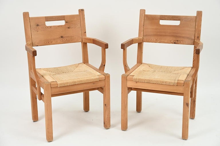 Scandinavian Modern Pair of Tage Poulsen for Gm Mobler Pine Armchairs For Sale