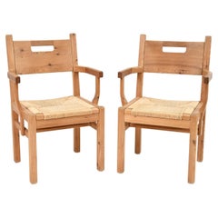 Pair of Tage Poulsen for Gm Mobler Pine Armchairs