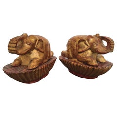 Pair of Taï Boxes Representing Elephants