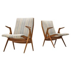 Pair of Taichiro Nakay Armchairs in Cherry Wood