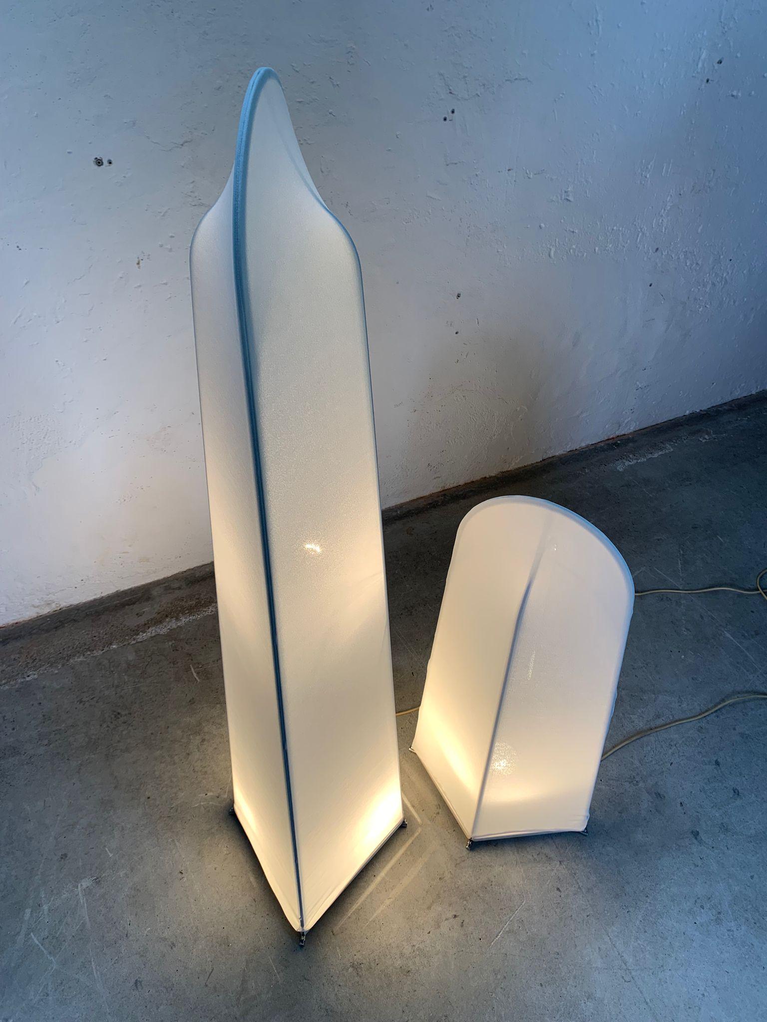 Pair of Takahama Kazuhide lamps, Sirrah production, Italy, 1960s (Metall) im Angebot