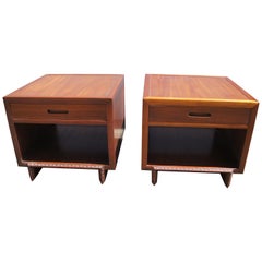 Vintage Pair of Taliesin Nightstands by Frank Lloyd Wright for Heritage-Henredon