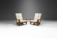 Paar Tälja-Sessel mit geschnitzten Beinen von Sven Larsson, Schweden 1960er Jahre