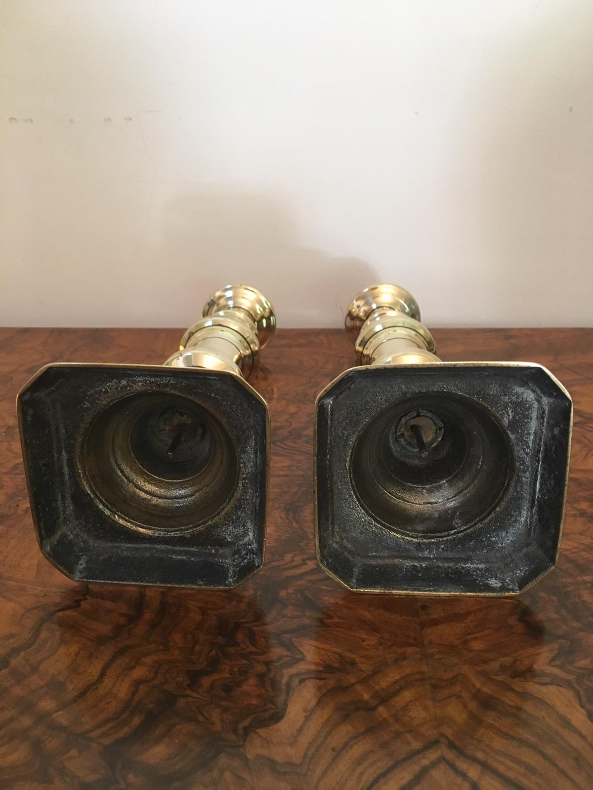 vintage tall brass candle holders