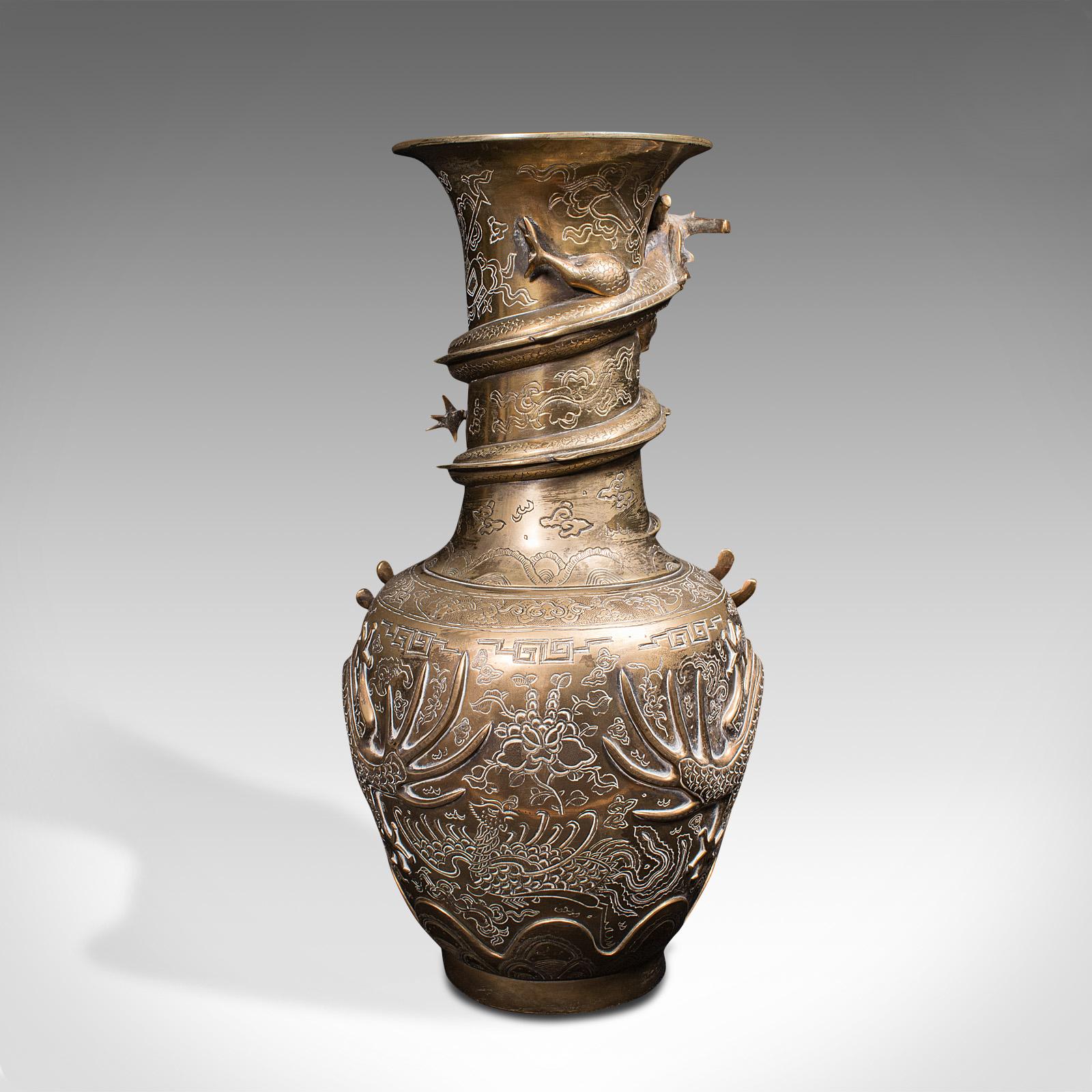 brass dragon vase