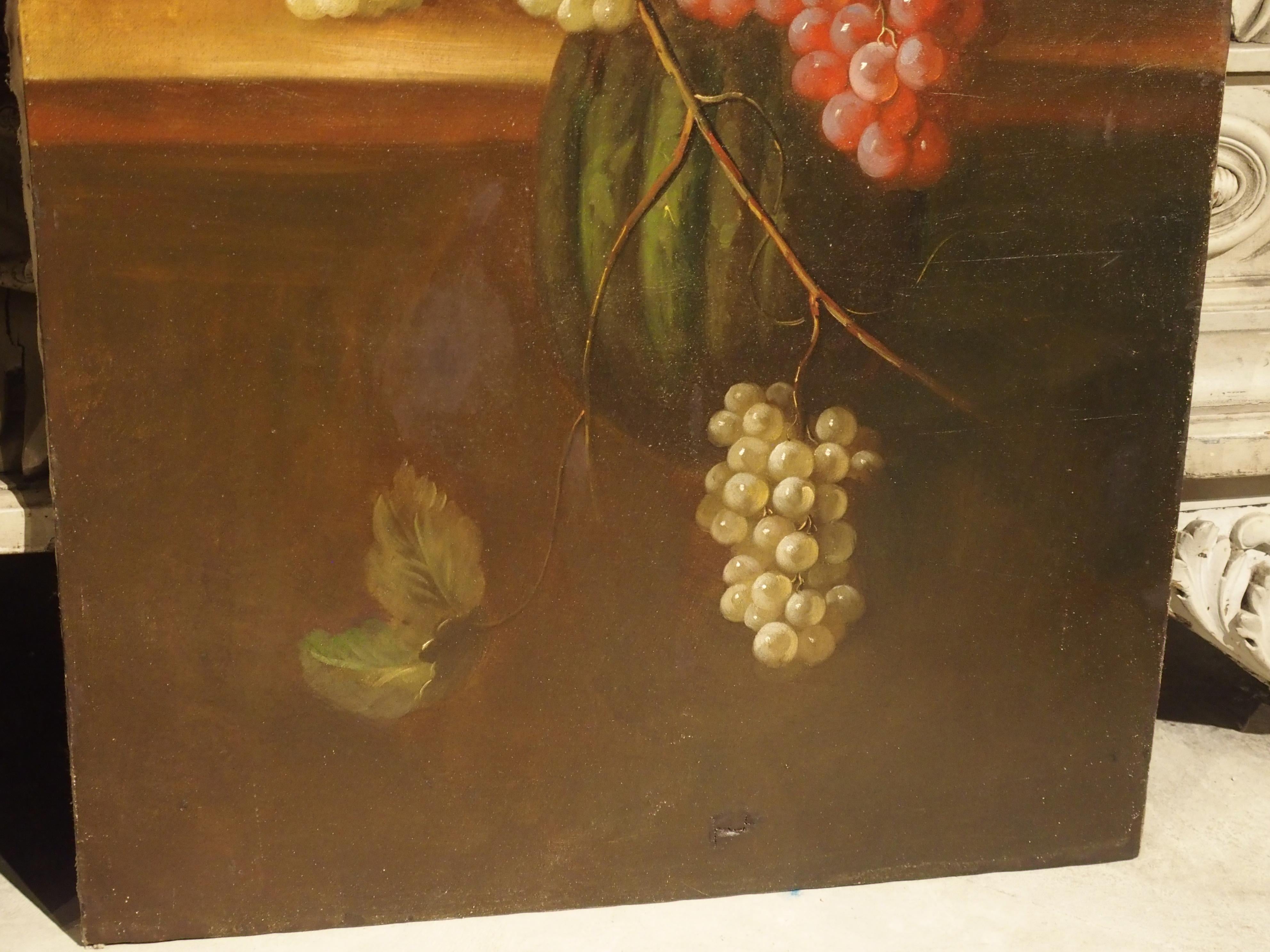 Pair of Tall Antique Italian Still Life Paintings, circa 1900 For Sale 6