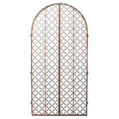 Vintage Pair of Tall Arched Metal Side Gates