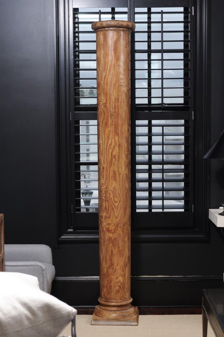 Pair of Tall Architectural Wood Columns at 1stDibs