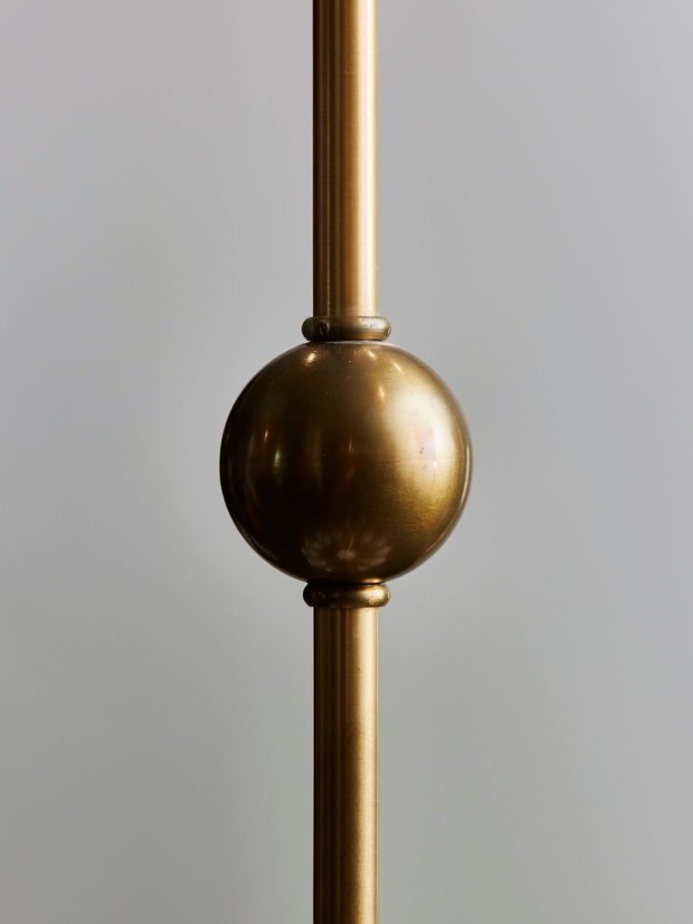 Brass Pair of Tall Ark Chandeliers by Gert Nyström for Fagerhults Belysning For Sale