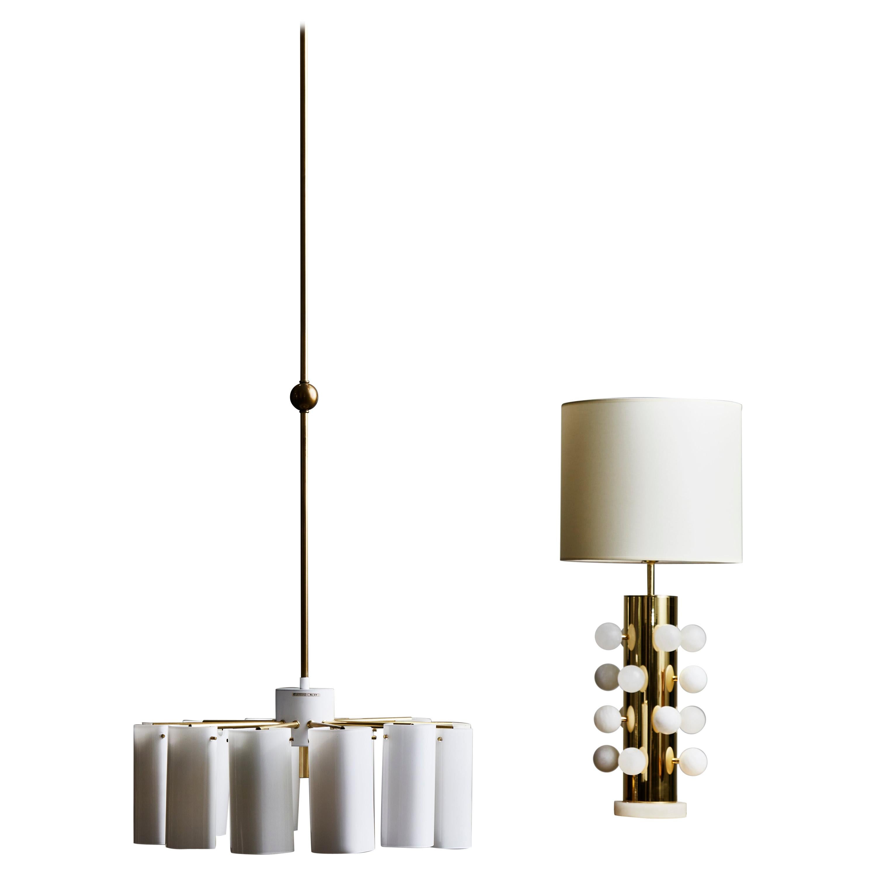 Pair of Tall Ark Chandeliers by Gert Nyström for Fagerhults Belysning For  Sale at 1stDibs