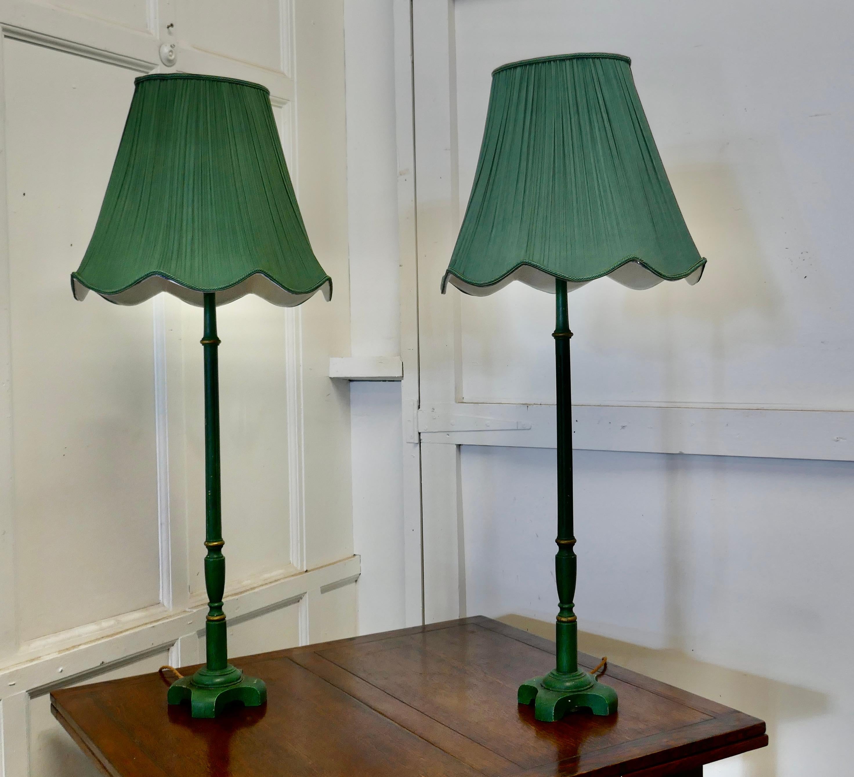 art deco green lamp