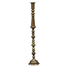 Pair of Tall Brass Candlestick with Carving for Lions of District 2T3