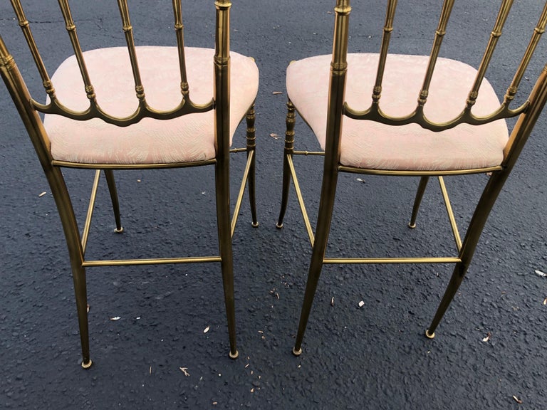 Pair of Tall Brass Chiavari Chairs 9
