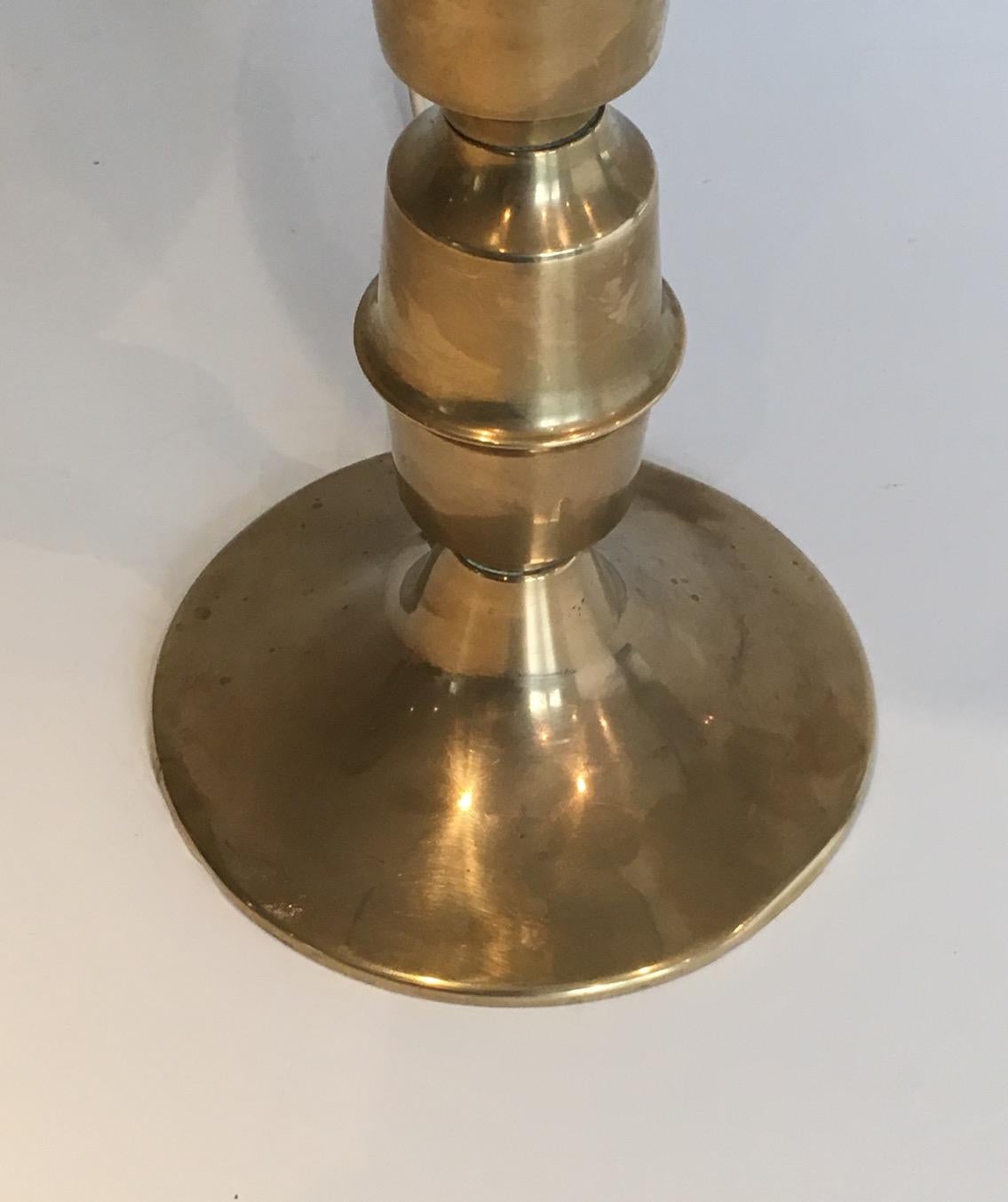 Pair of Tall Brass Table Lamps, circa 1960 2