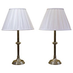 Pair of Tall Brass Table Lamps